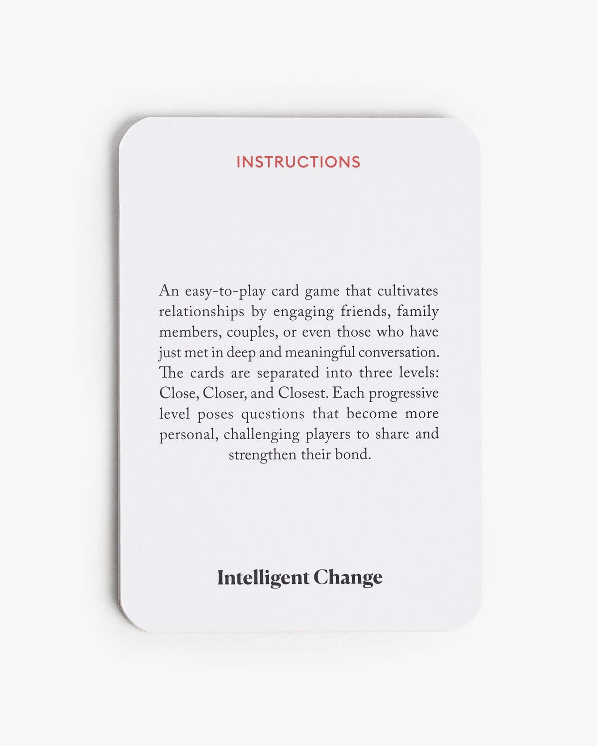 Question cards from the Get Closer Conversation Game Original edition