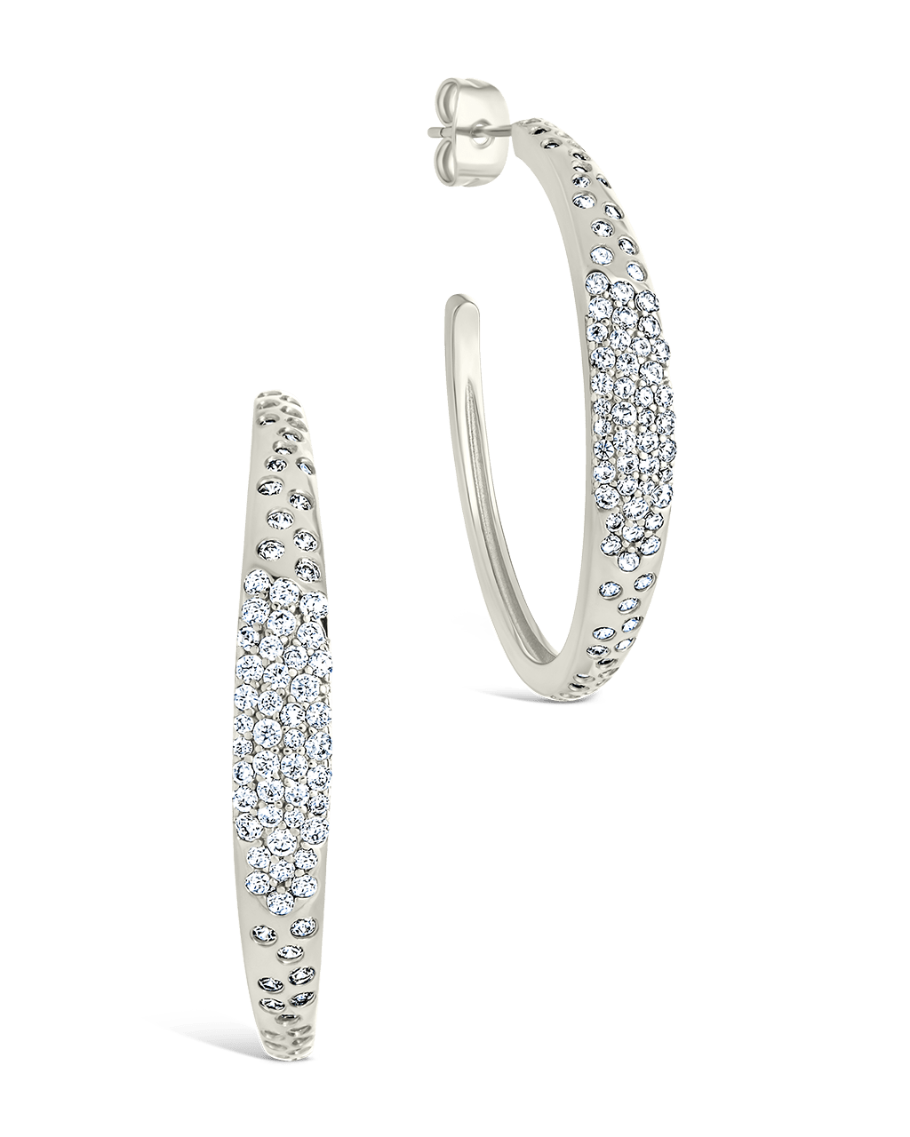 Cherise Pave CZ Hoop Earring