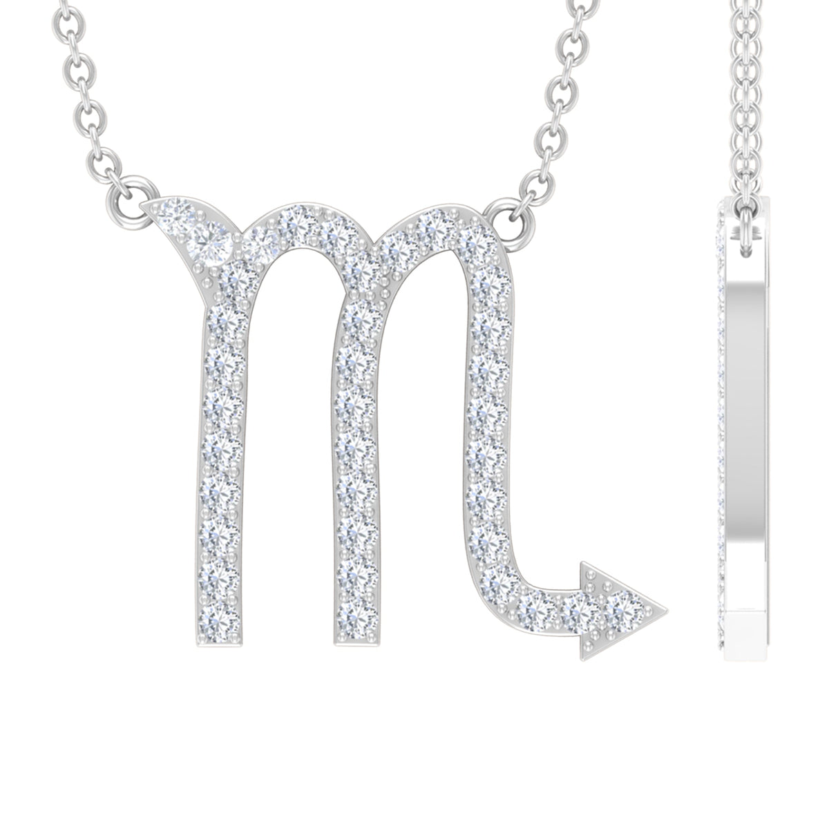 Certified Lab Grown Diamond Scorpio Zodiac Necklace