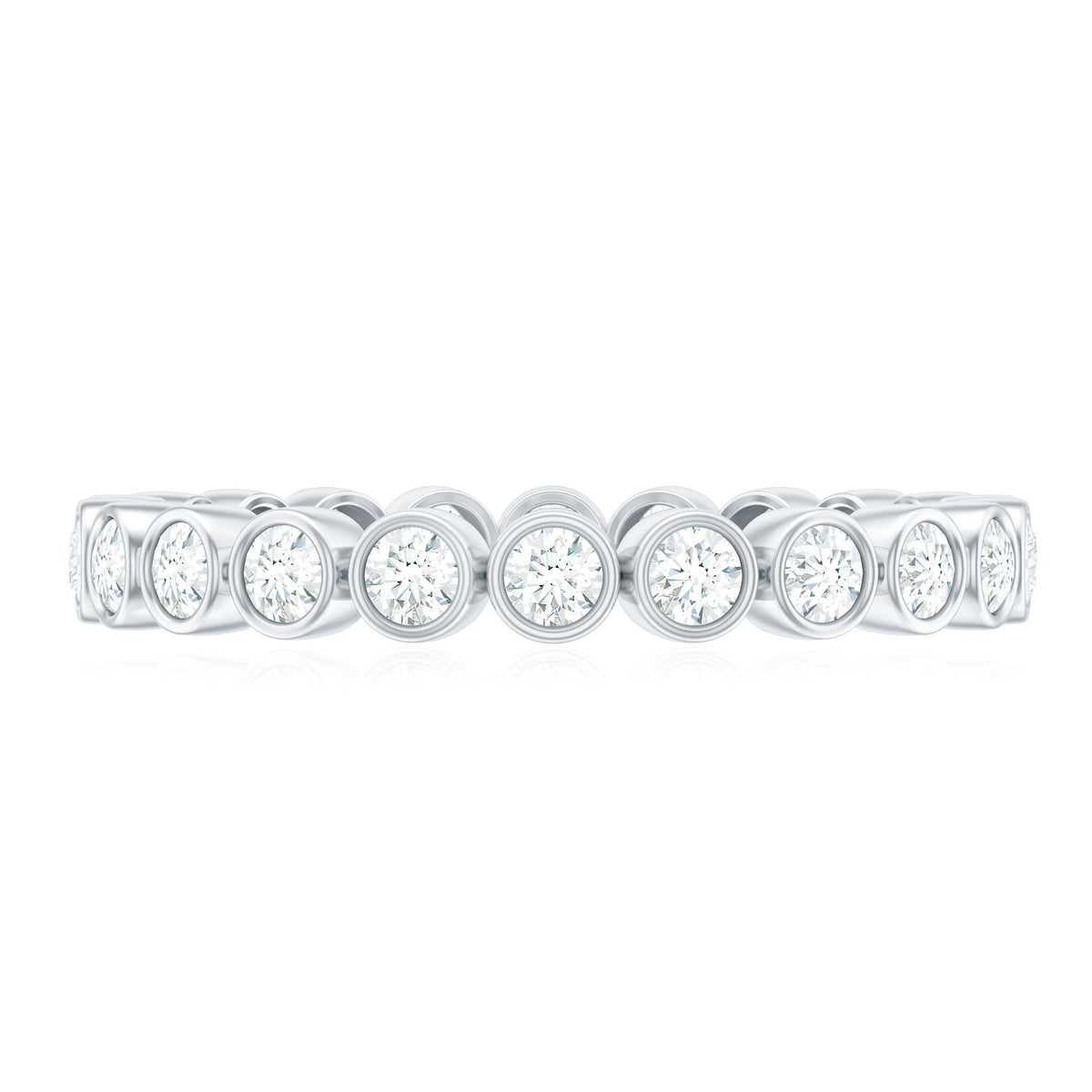 Real Diamond Eternity Ring in Bezel Setting
