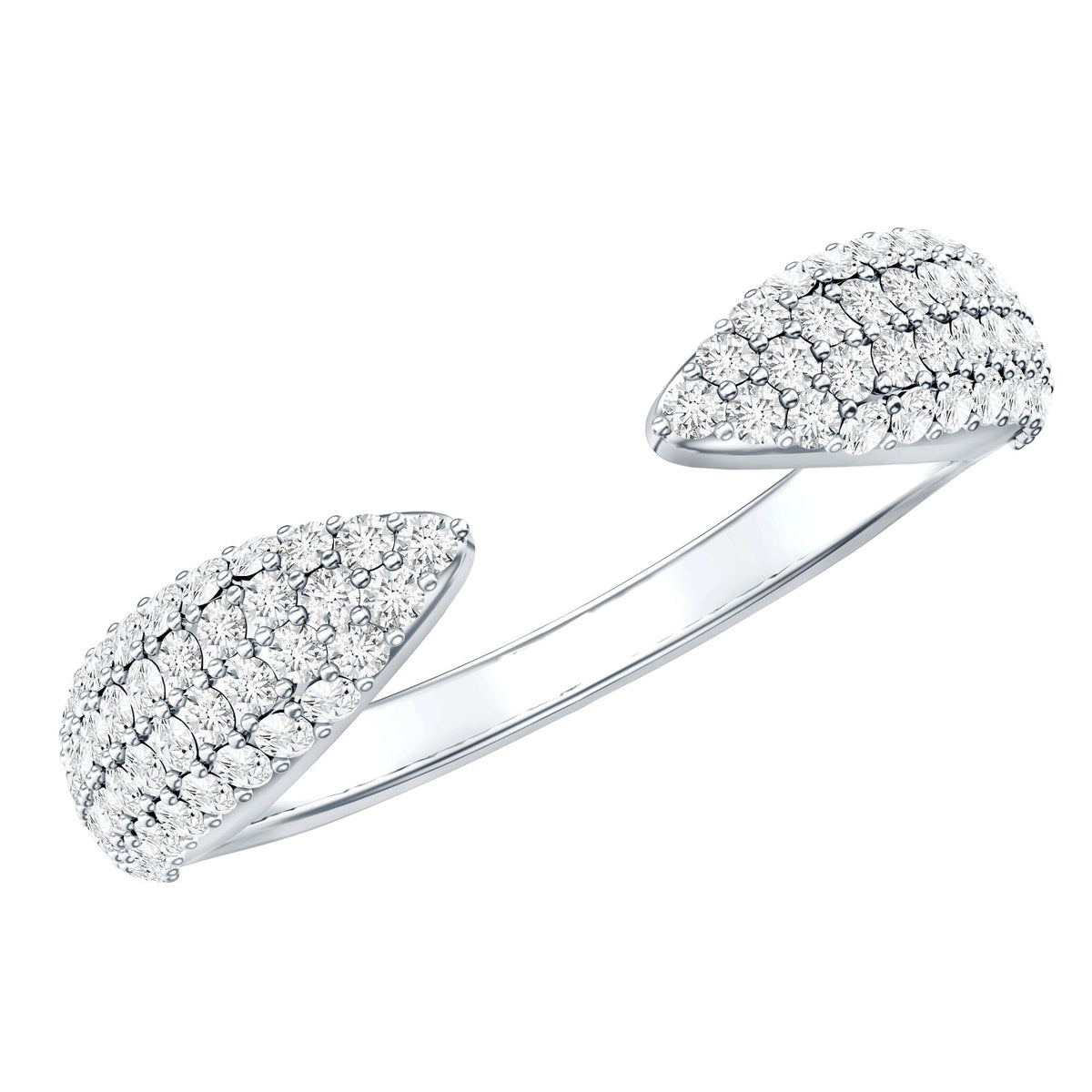 Lab Created Diamond Wedding Wrap Ring For Women