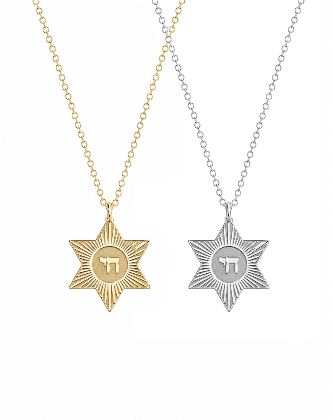 Chai and Star of David necklace