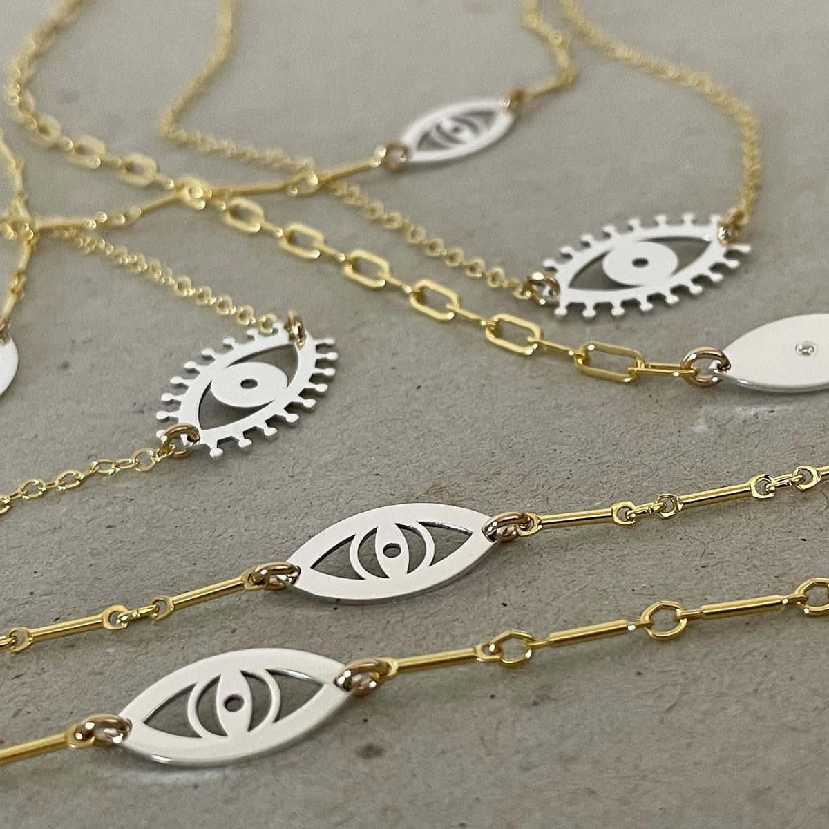 Close-up of Evil Eye Necklace pendant