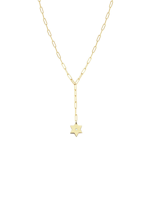 Magen David Paperclip Lariat