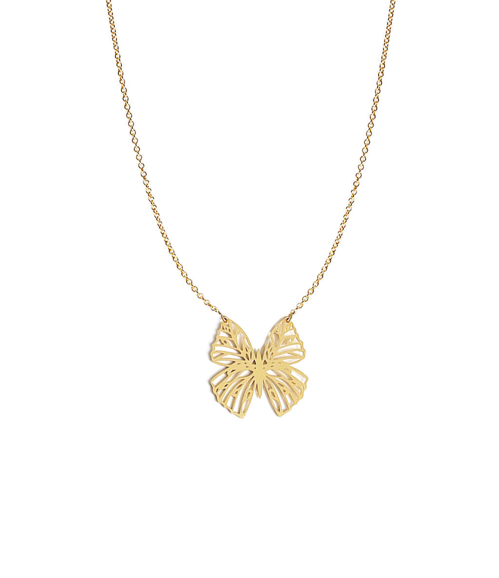 Filigree Butterfly Necklace with intricately designed butterfly pendant