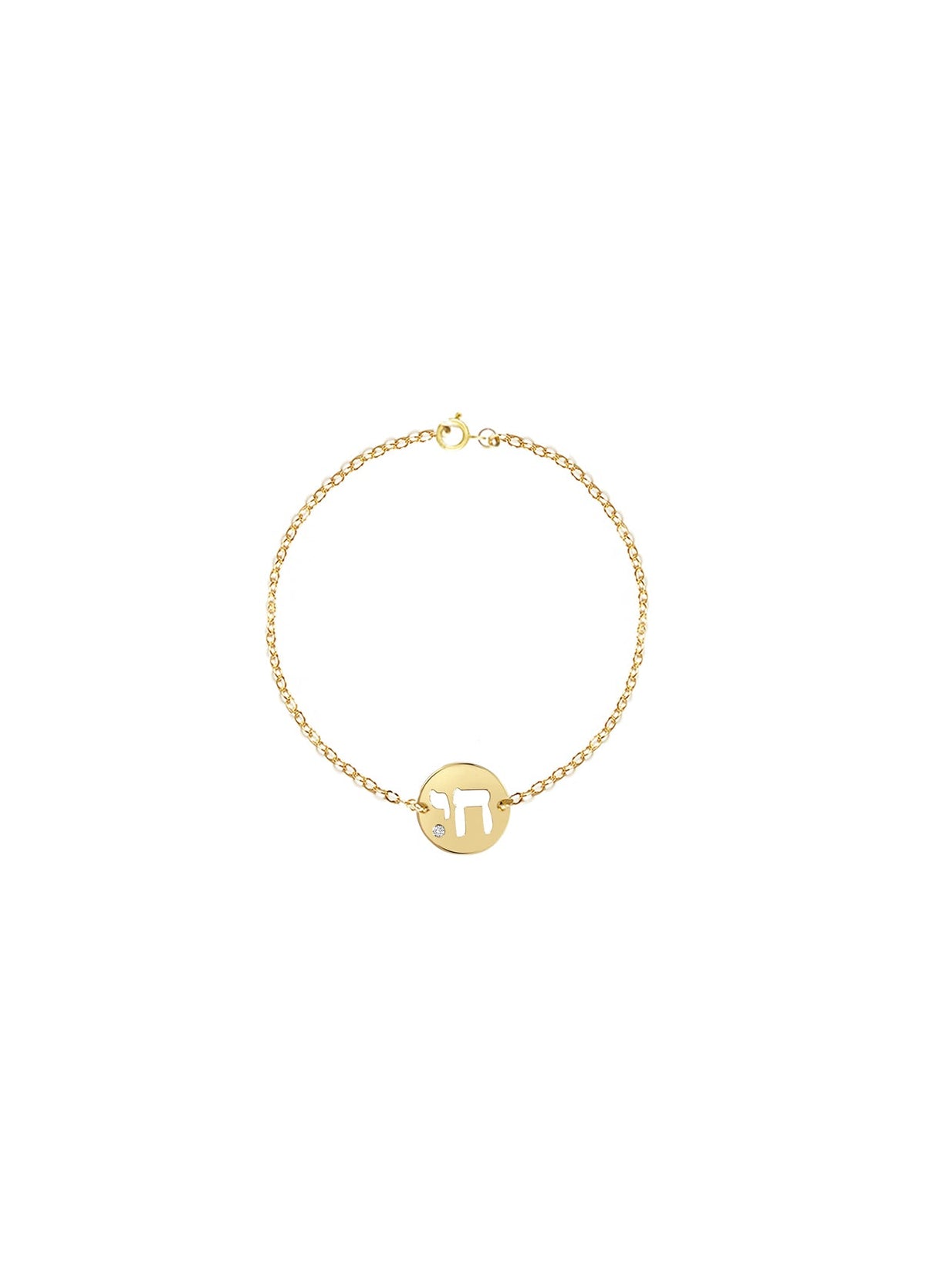 Gold plated Chai diamond bracelet