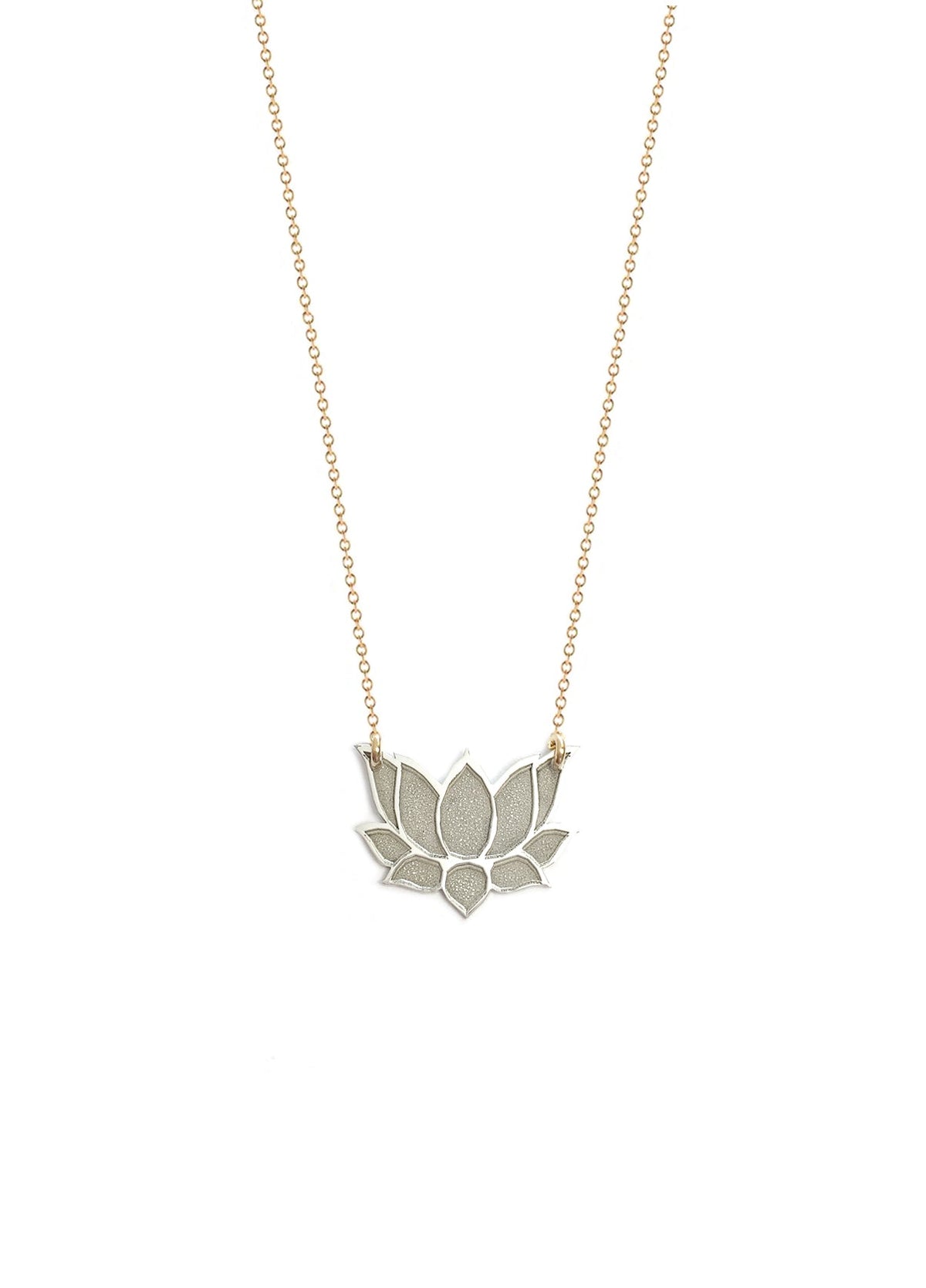 Lotus Flower Necklace with delicate lotus pendant
