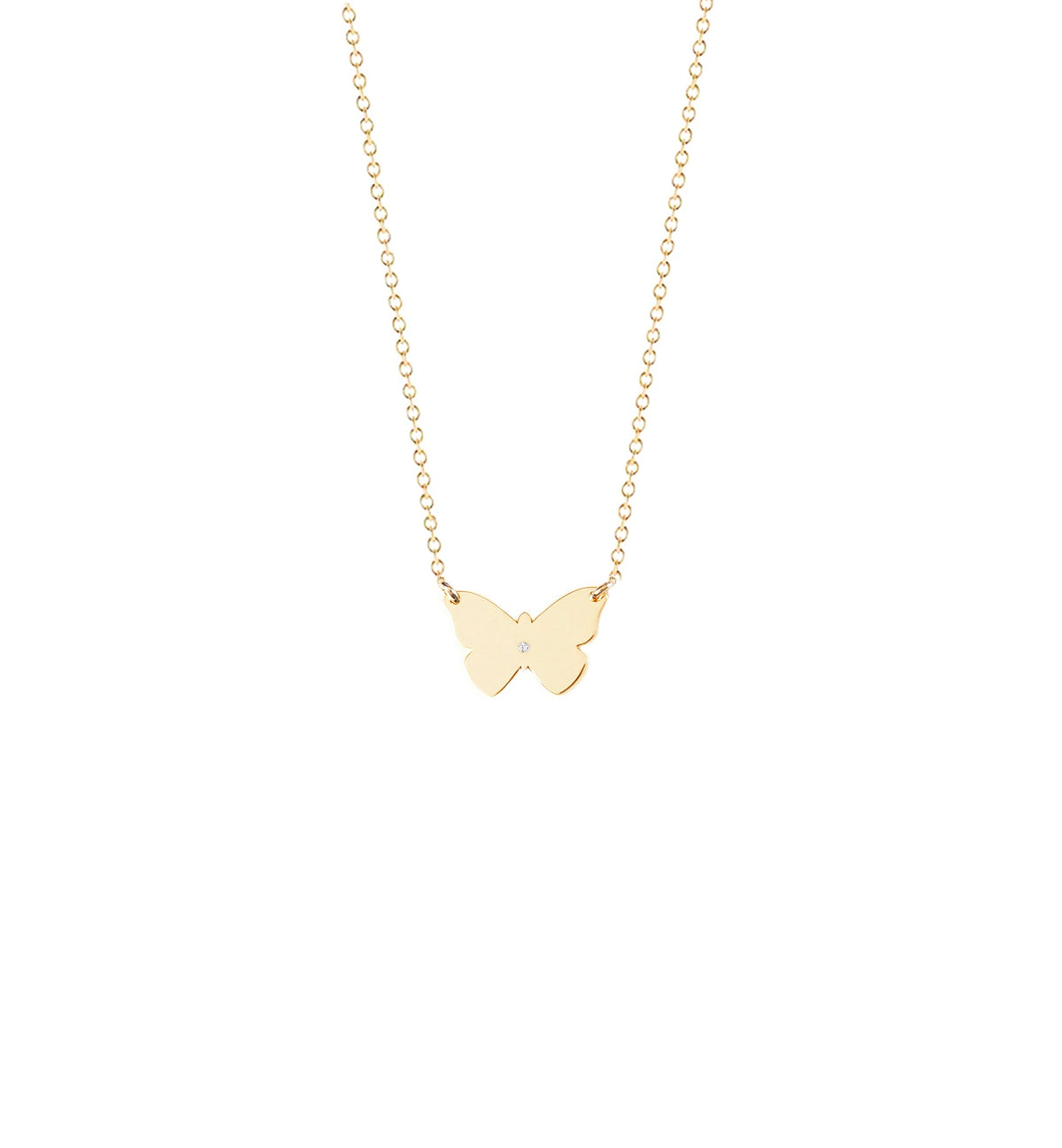 Mini Diamond Butterfly Necklace with delicate butterfly pendant