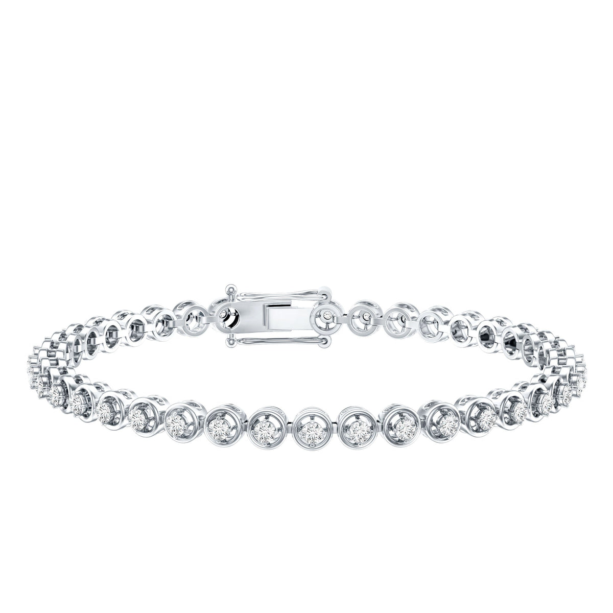 Certified Lab Grown Classic Round Diamond Bridal Tennis Bracelet