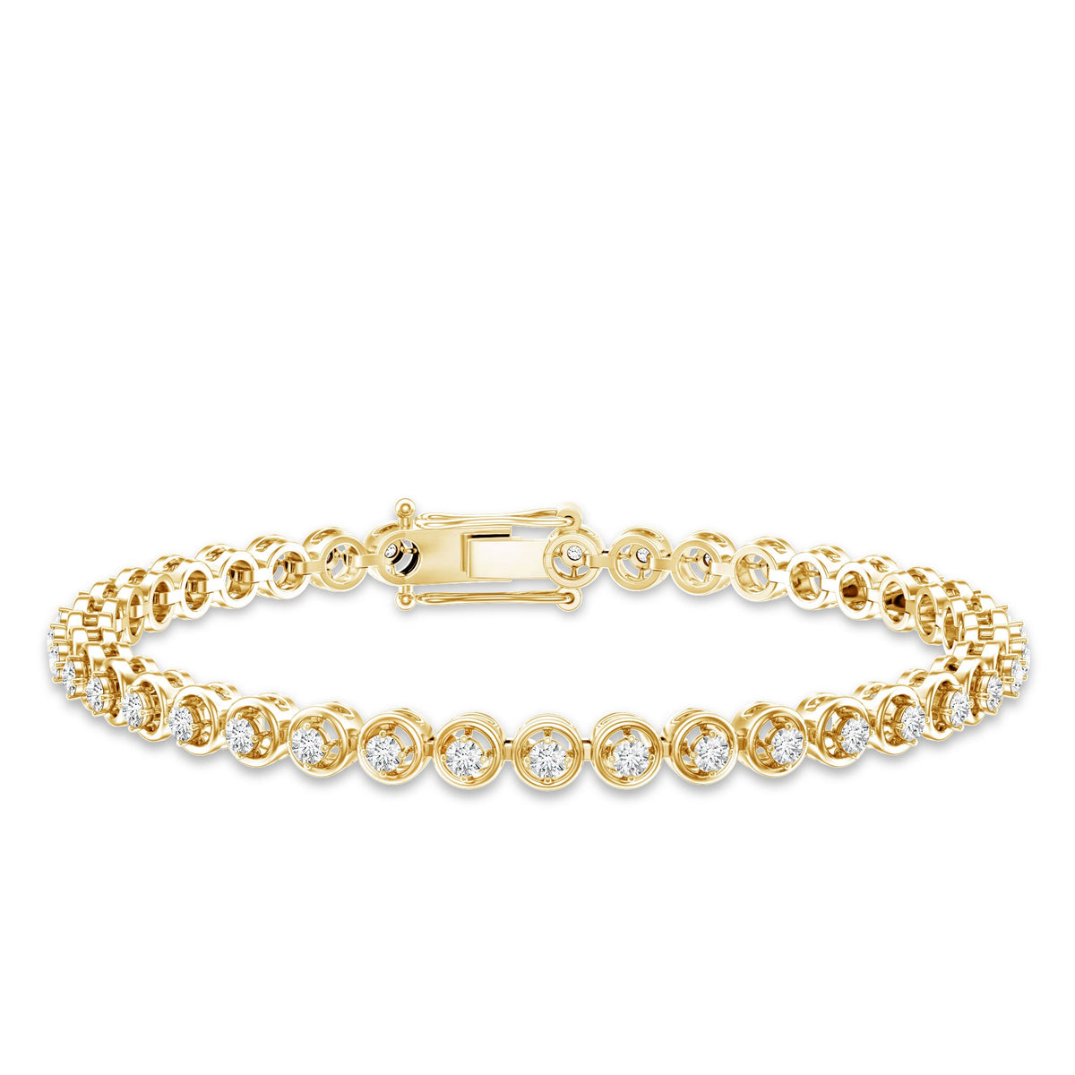 Certified Lab Grown Classic Round Diamond Bridal Tennis Bracelet