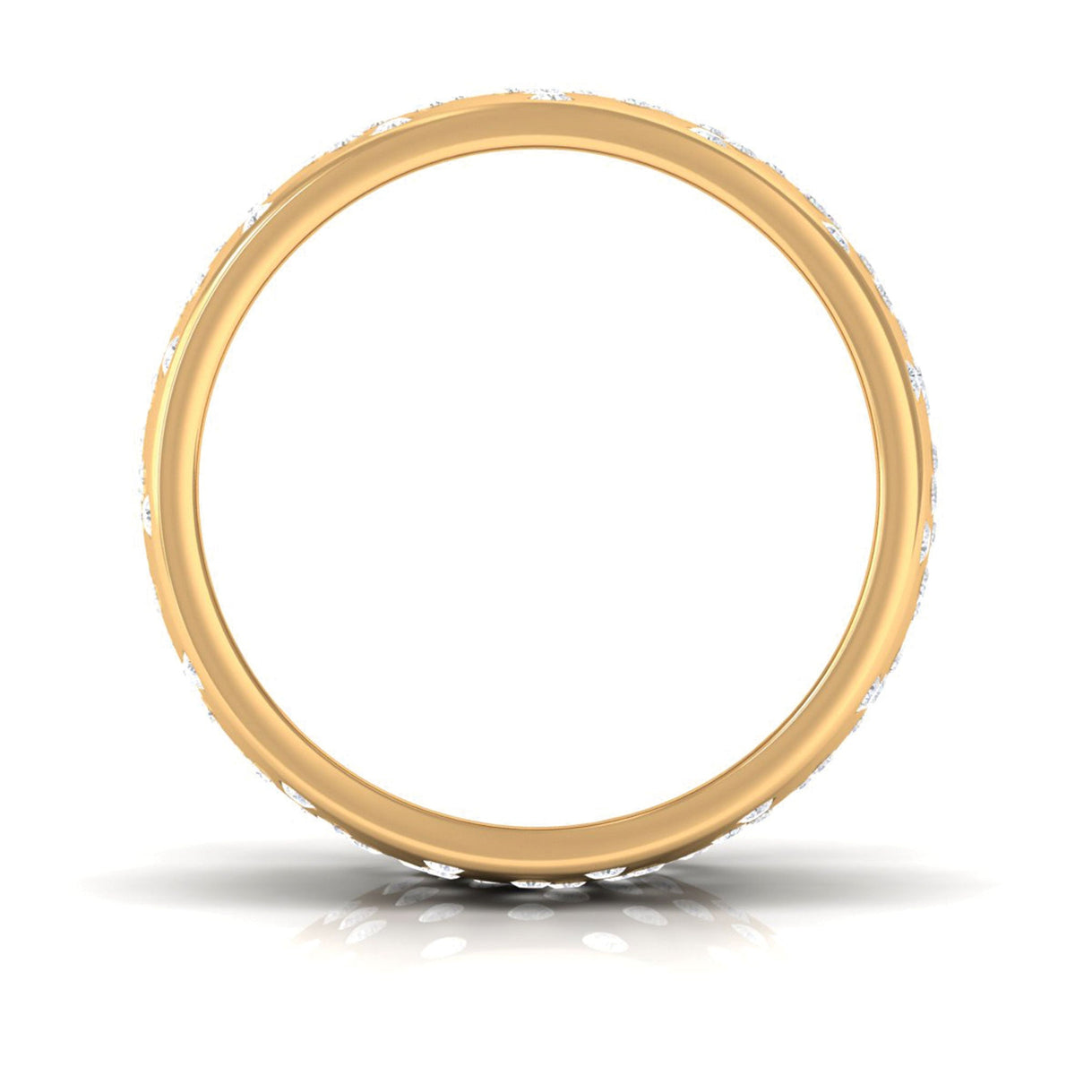 Certified Lab Grown Diamond Wedding Band in Flush Setting