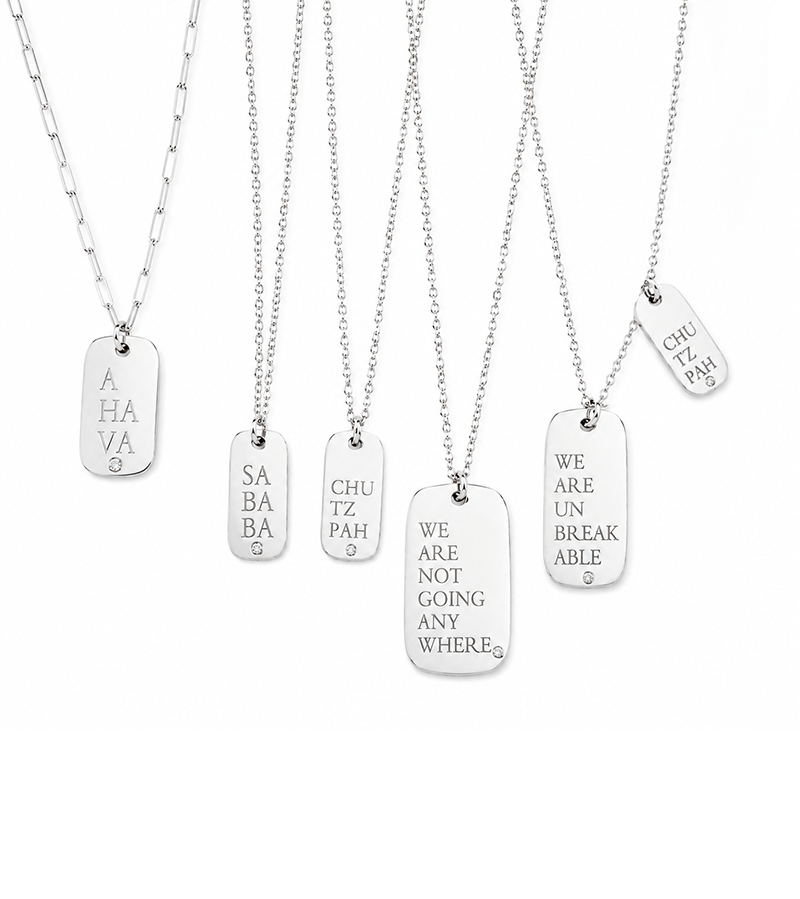 Sterling silver personalized statement charm necklace