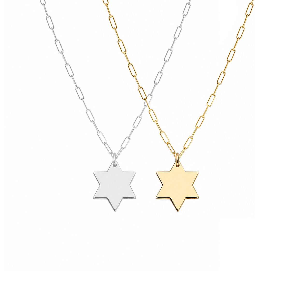 Liz Star of David Paperclip Necklace