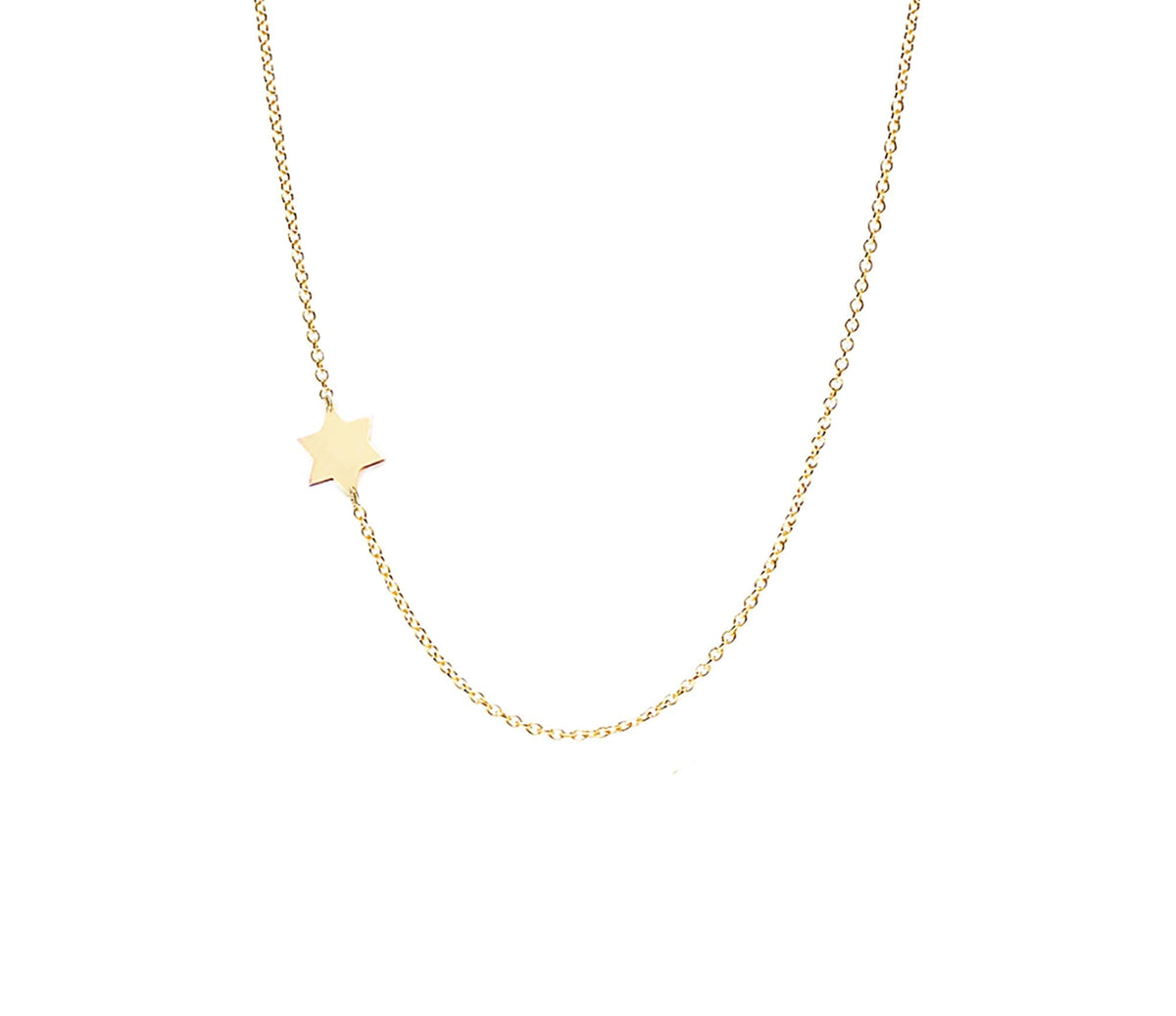 Mini Side Star of David Necklace