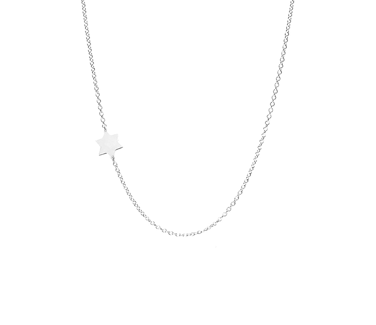 Mini Side Star of David Necklace