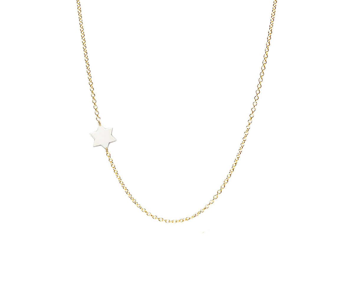 Mini Side Star of David Necklace